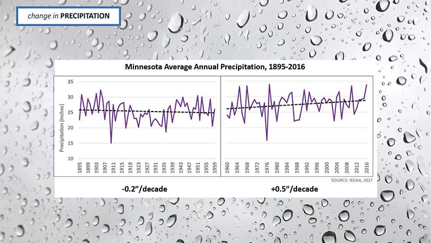 graph of average annual precipitation in MN