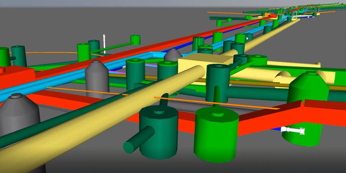 Virtual Reality view of street utilities