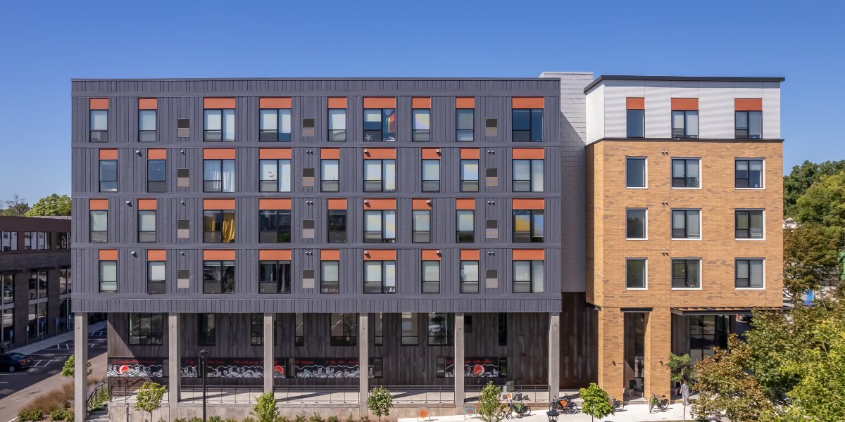 Exterior of multstory apartment building
