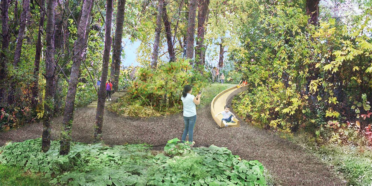Park with a slide