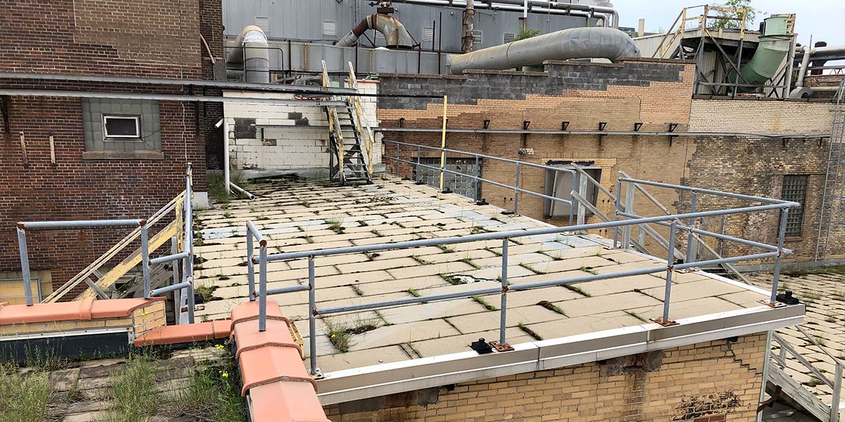 Old building roof