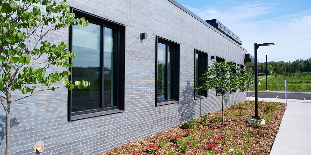 exterior of windows on building